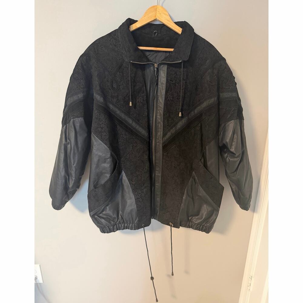 Vintage Komitor Gebuine Leather Paisley Jacket | Made in Korea